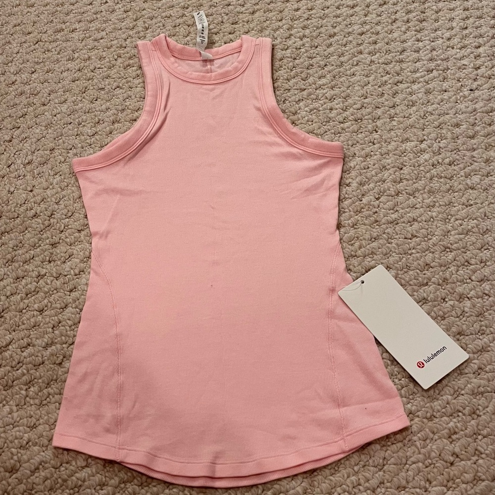 Brand new lululemon athletica tank top, size two in strawberry milkshake
